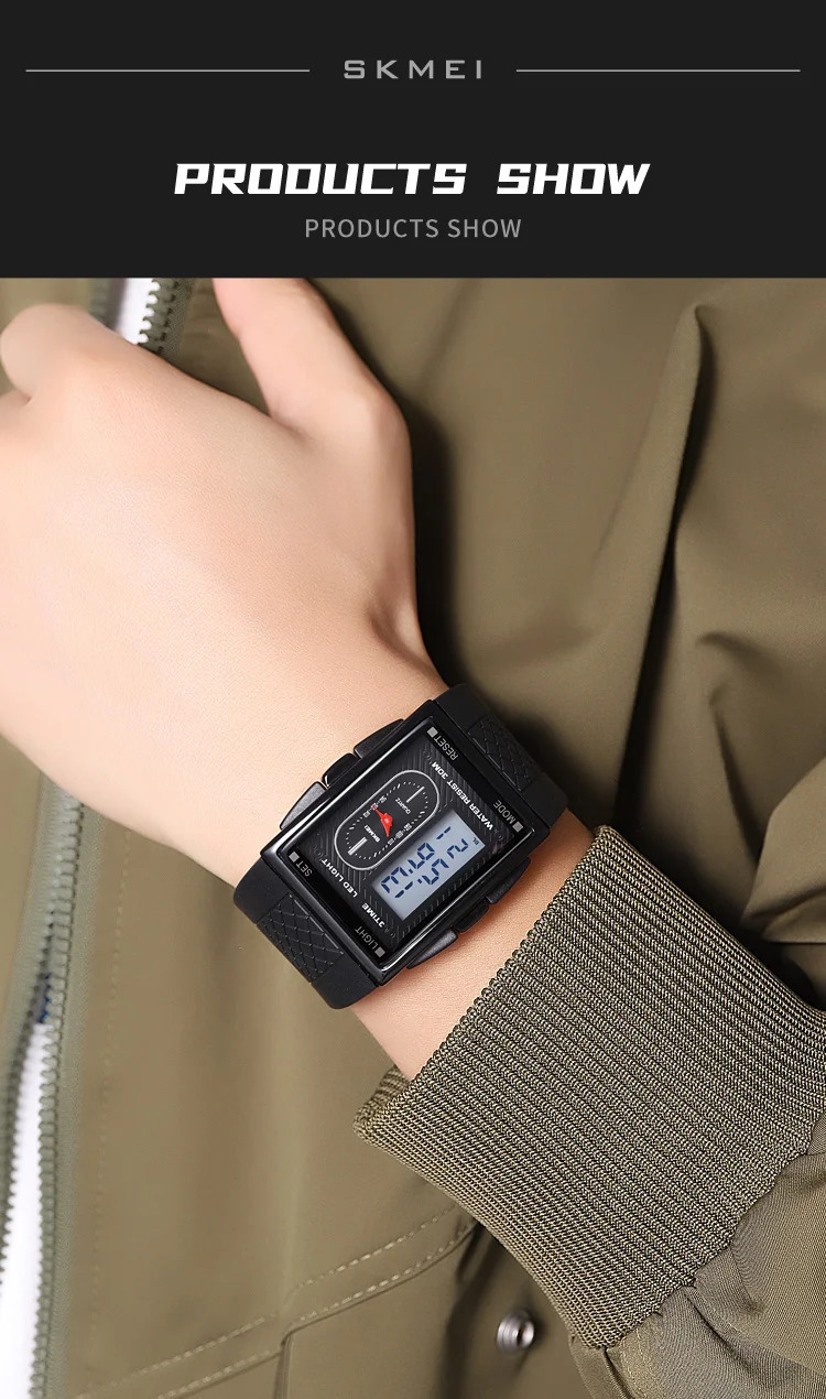 SKMEI Fashion Digital Electronics Watches For Men Women 3Time Business Quartz Watch Waterproof Alarm Wristwatch Horloges Mannen