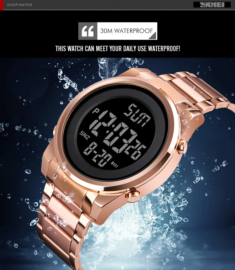 SKMEI Business Digital Electronics Watches For Men Women Fashion Week Date Wristwatch Chrono Count Down Alarm Watch reloj hombre