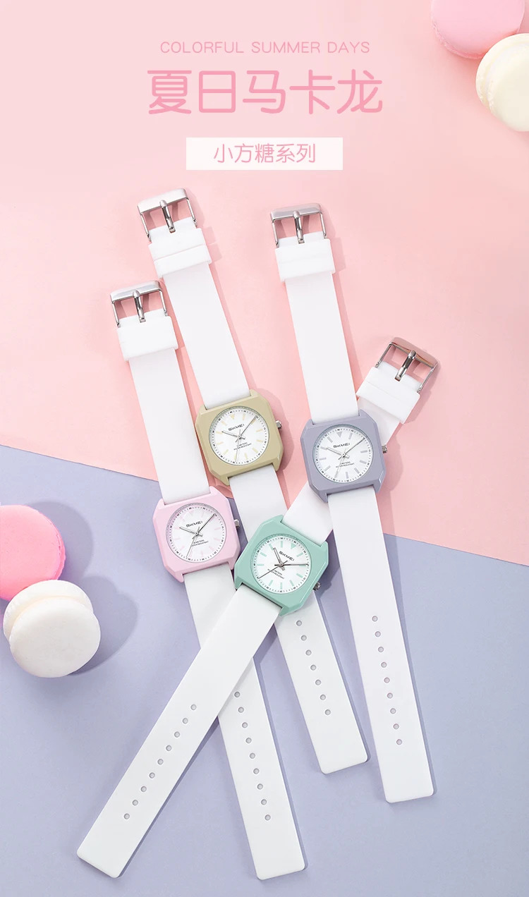 SKMEI Young Sweet Girls Fashion Quartz Watches Elegance Ladies Small Square Wristwatch Simple Waterproof Watch Relogio Feminino
