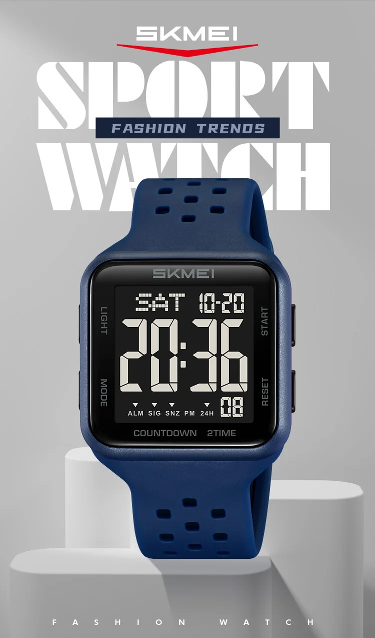 SKMEI Digital Electronics Watches For Men Women Students Fashion Week Date Wristwatch Chrono Count Down Alarm Watch reloj hombre