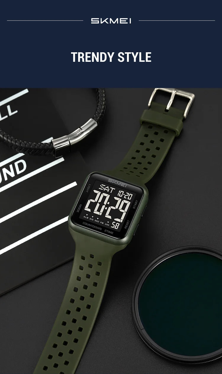 SKMEI Digital Electronics Watches For Men Women Students Fashion Week Date Wristwatch Chrono Count Down Alarm Watch reloj hombre