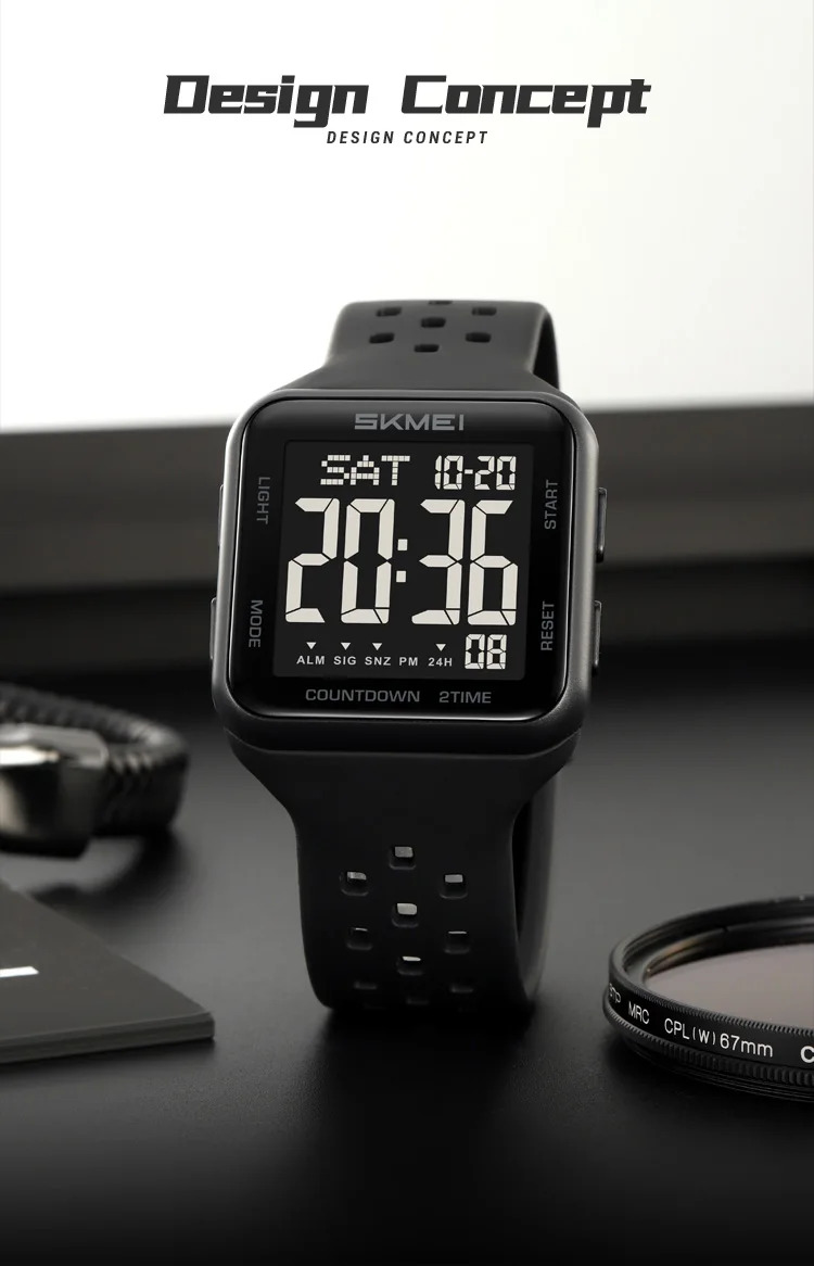 SKMEI Digital Electronics Watches For Men Women Students Fashion Week Date Wristwatch Chrono Count Down Alarm Watch reloj hombre