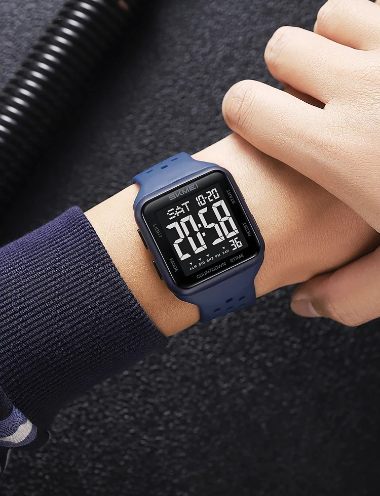 SKMEI Digital Electronics Watches For Men Women Students Fashion Week Date Wristwatch Chrono Count Down Alarm Watch reloj hombre