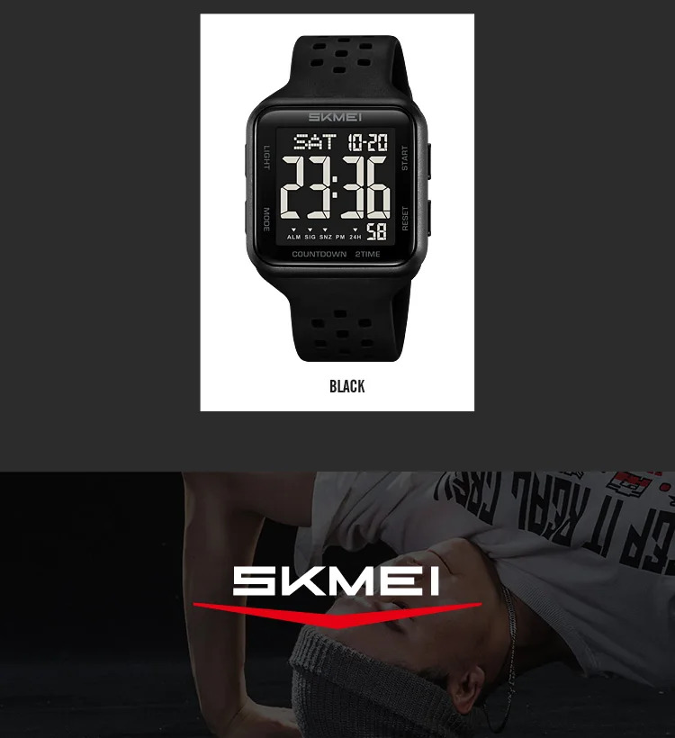 SKMEI Digital Electronics Watches For Men Women Students Fashion Week Date Wristwatch Chrono Count Down Alarm Watch reloj hombre