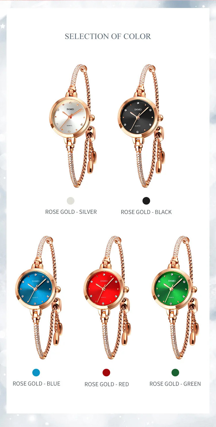 SKMEI Female 3Bar Waterproof Simple Quartz Watch For Women Fashion Thin Ladies Watches Casual Girls Wristwatch Relogio Feminino
