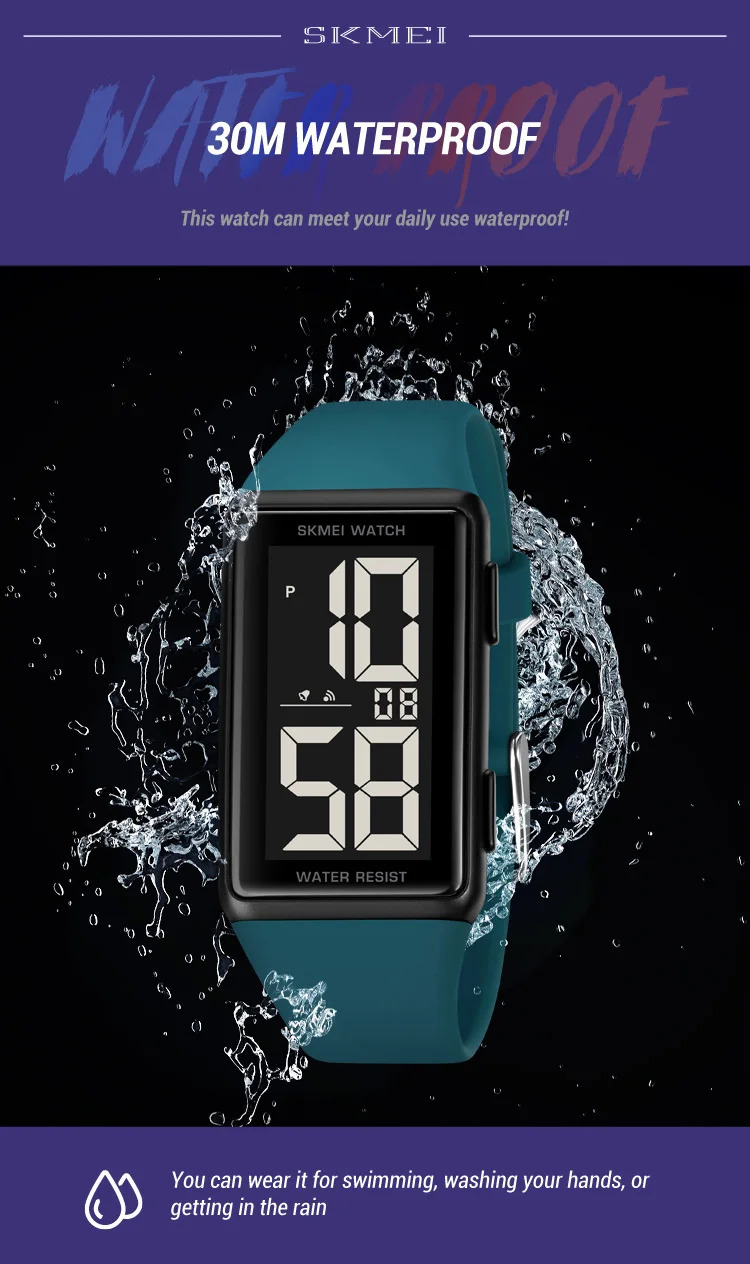 SKMEI Back Light Display Digital Watches For Men Women Waterproof Electronic Wristwtatch Multi-Function Chrono Watch reloj mujer