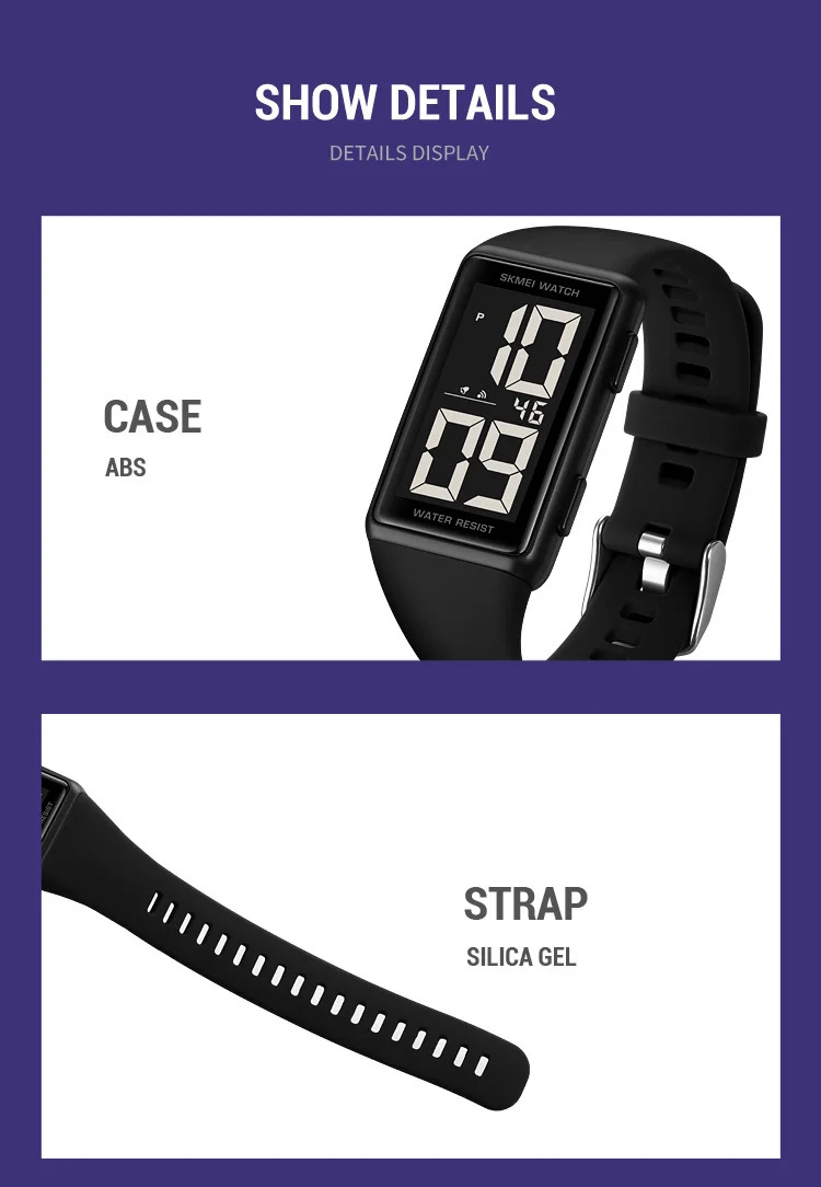 SKMEI Back Light Display Digital Watches For Men Women Waterproof Electronic Wristwtatch Multi-Function Chrono Watch reloj mujer