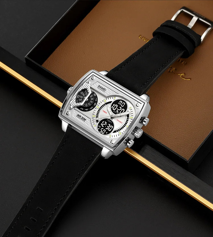 SKMEI Luxury Business Men's Watches Digital Sports Watch 3Bar Waterproof Chrono Dual Display Original Wristwatches Reloj Hombre