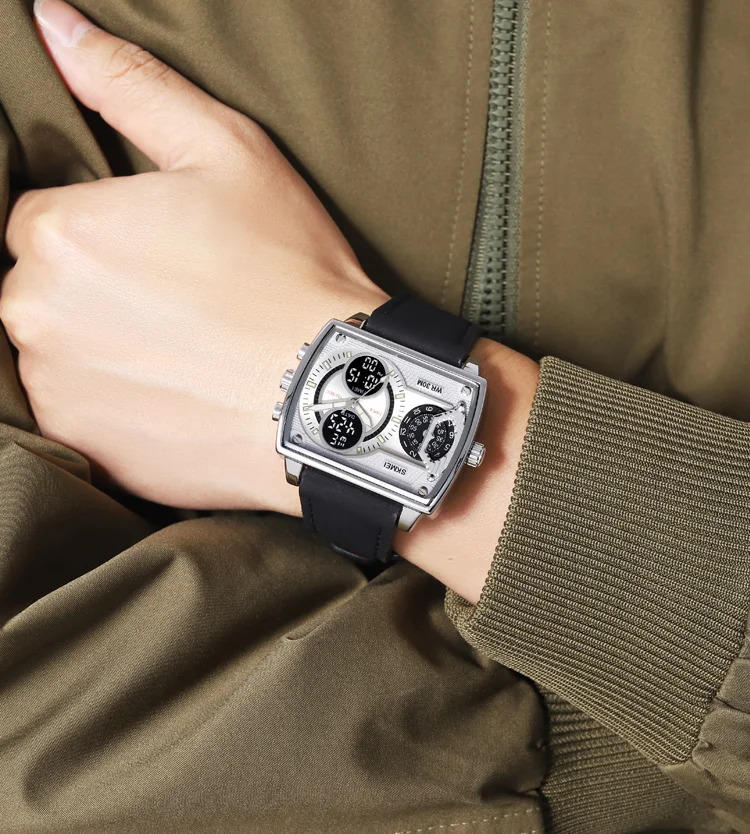 SKMEI Luxury Business Men's Watches Digital Sports Watch 3Bar Waterproof Chrono Dual Display Original Wristwatches Reloj Hombre