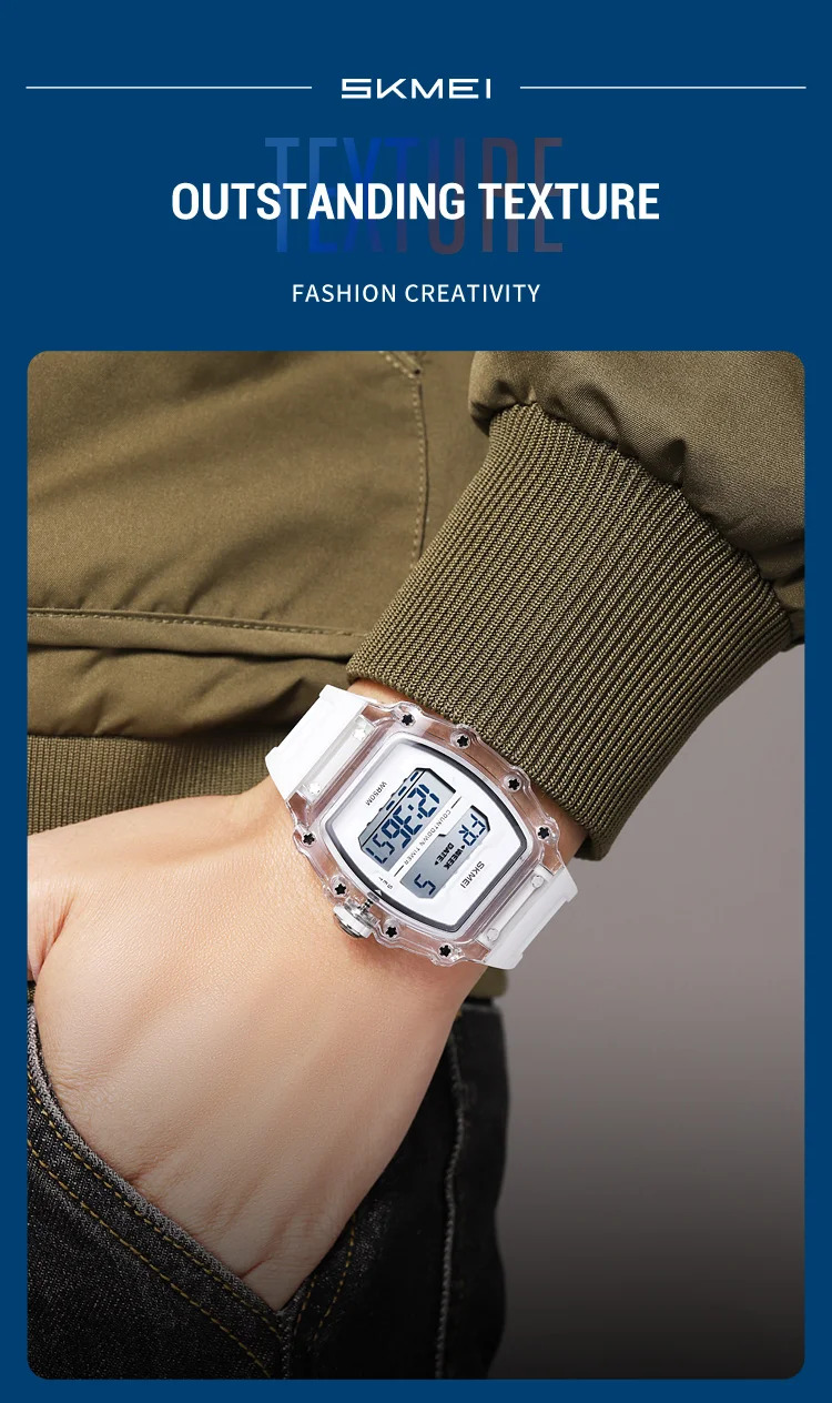 SKMEI Countdown Stopwatch Digital Sports Watches Fashion 5Bar Waterproof Wristwatch For Men Alarm Electronics Watch Reloj Hombre