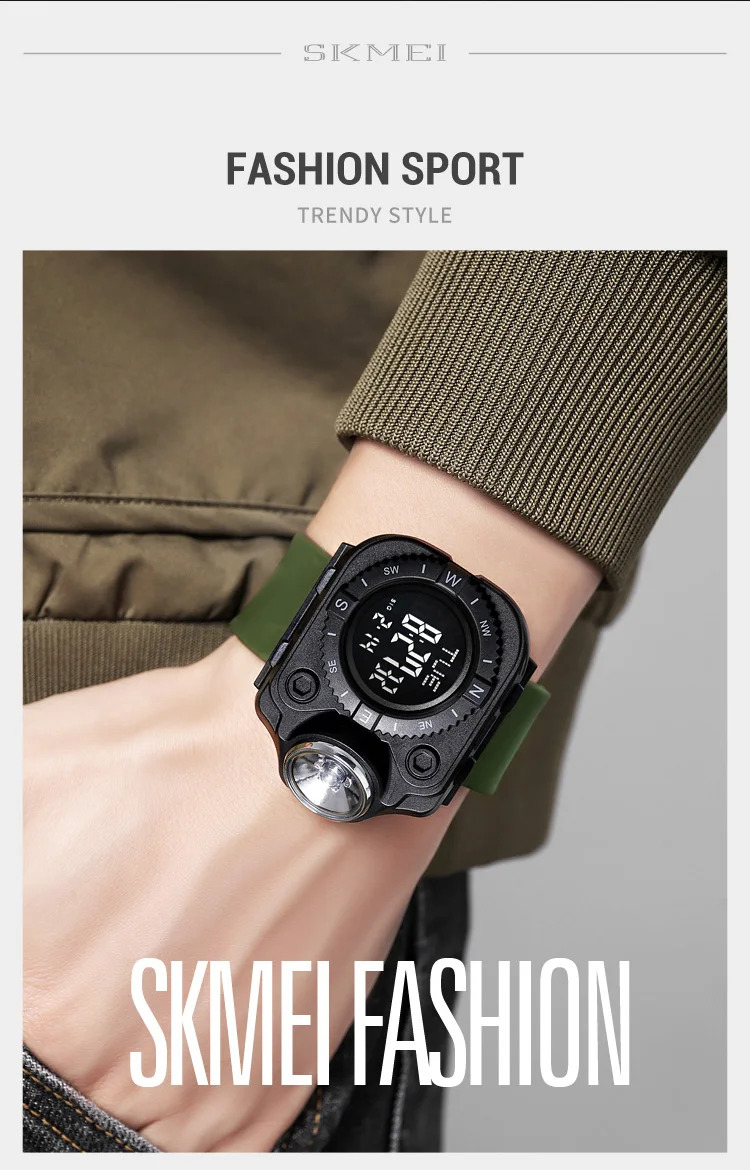 SKMEI Luminous Sports Electronic Watch For Men Women Stopwatch Outdoor Digital Wristwatch Waterproof Military Watch Reloj Hombre
