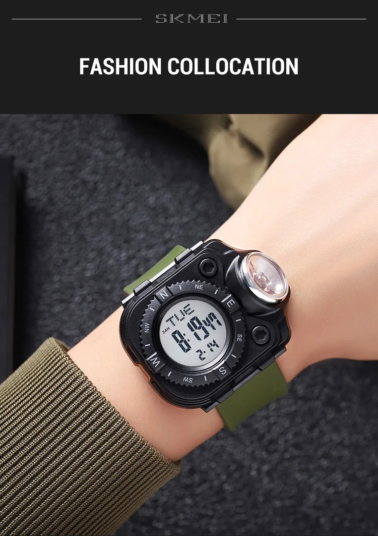 SKMEI Luminous Sports Electronic Watch For Men Women Stopwatch Outdoor Digital Wristwatch Waterproof Military Watch Reloj Hombre