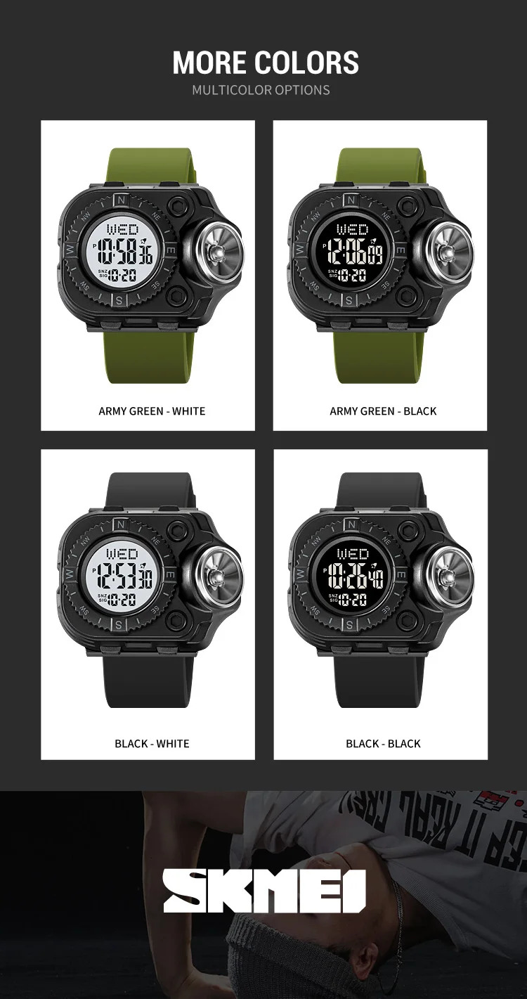SKMEI Luminous Sports Electronic Watch For Men Women Stopwatch Outdoor Digital Wristwatch Waterproof Military Watch Reloj Hombre
