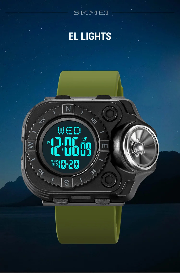 SKMEI Luminous Sports Electronic Watch For Men Women Stopwatch Outdoor Digital Wristwatch Waterproof Military Watch Reloj Hombre