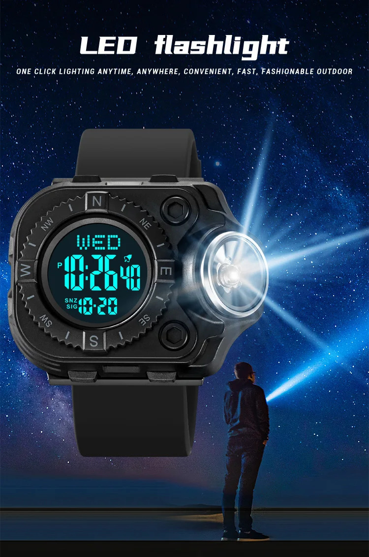 SKMEI Luminous Sports Electronic Watch For Men Women Stopwatch Outdoor Digital Wristwatch Waterproof Military Watch Reloj Hombre