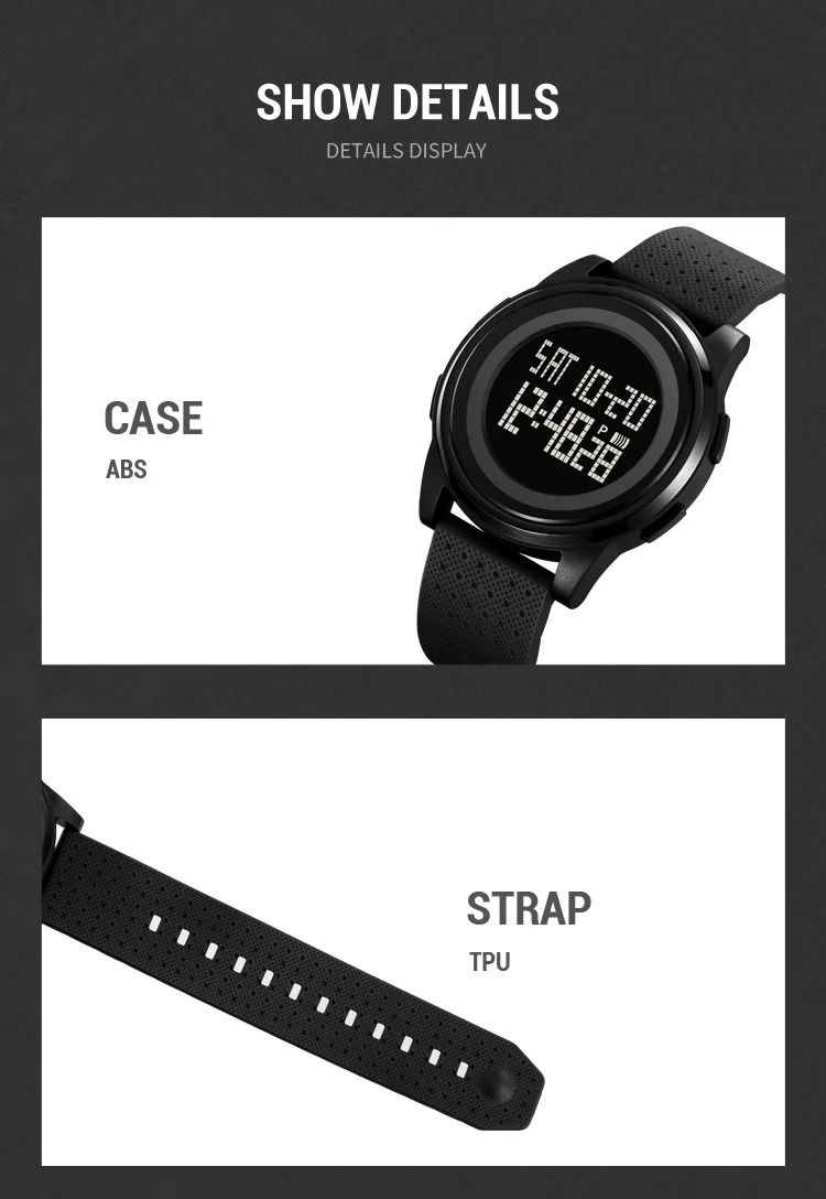 SKMEI Youth Cool Digital Sports Army Watches For Men Women Students Waterproof Stopwatch Electronic Wristwatches Horloges Mannen