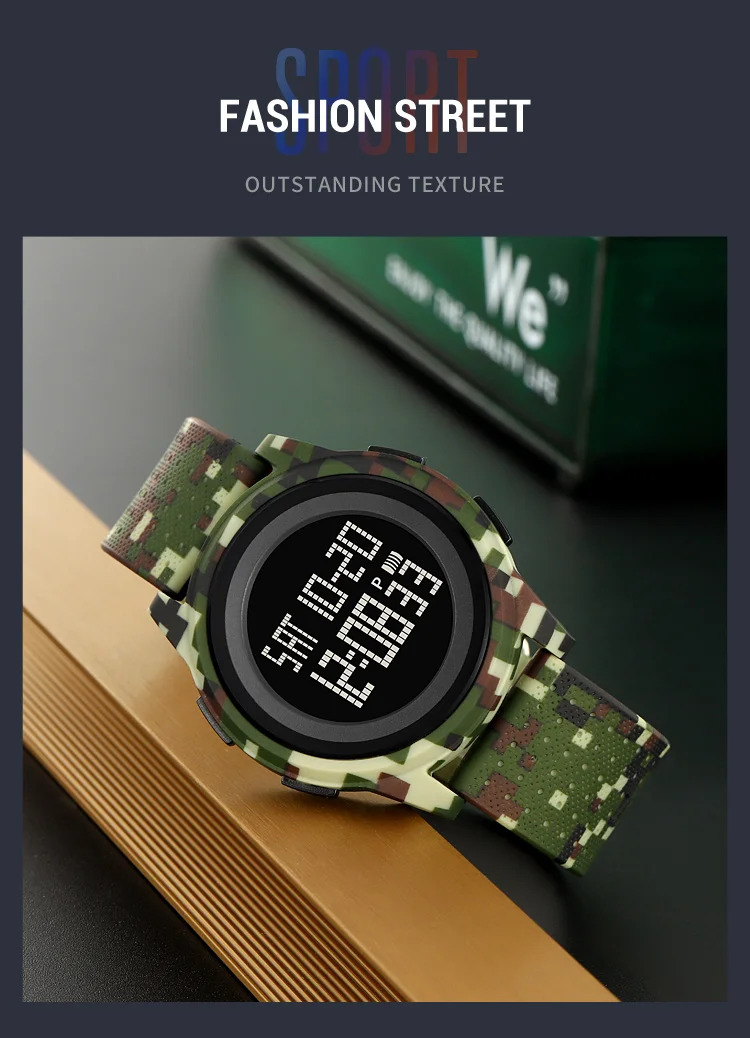 SKMEI Youth Cool Digital Sports Army Watches For Men Women Students Waterproof Stopwatch Electronic Wristwatches Horloges Mannen