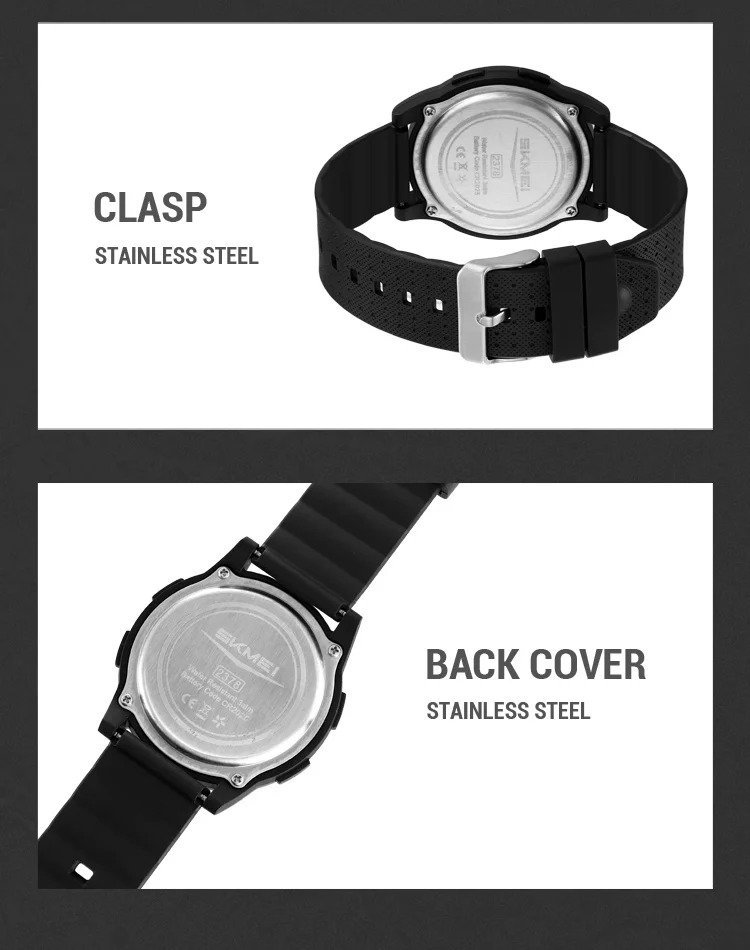 SKMEI Youth Cool Digital Sports Army Watches For Men Women Students Waterproof Stopwatch Electronic Wristwatches Horloges Mannen