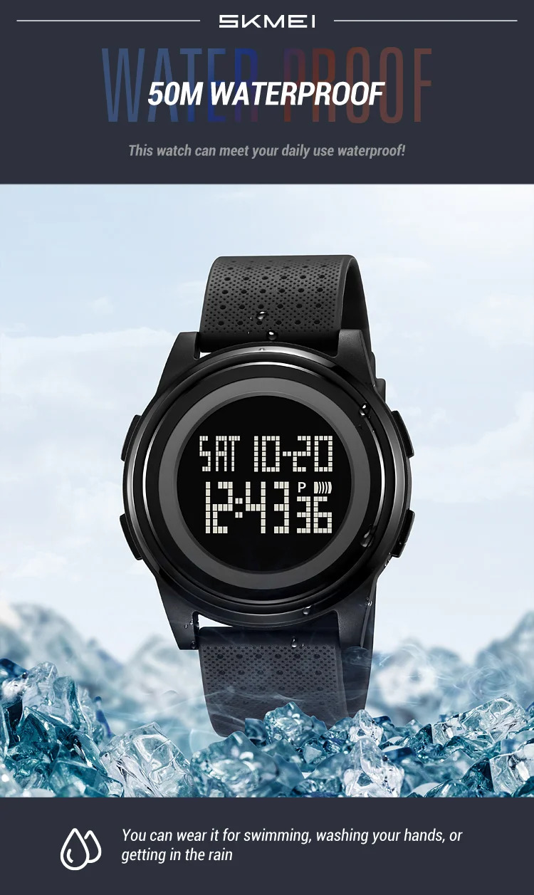 SKMEI Youth Cool Digital Sports Army Watches For Men Women Students Waterproof Stopwatch Electronic Wristwatches Horloges Mannen