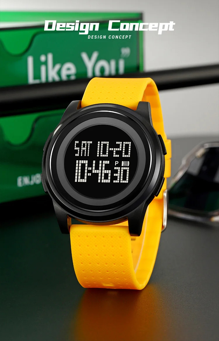SKMEI Youth Cool Digital Sports Army Watches For Men Women Students Waterproof Stopwatch Electronic Wristwatches Horloges Mannen