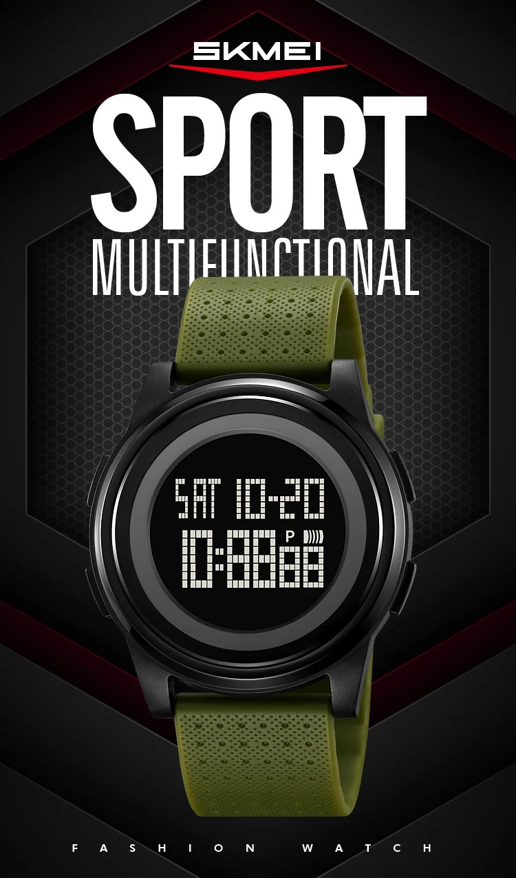 SKMEI Youth Cool Digital Sports Army Watches For Men Women Students Waterproof Stopwatch Electronic Wristwatches Horloges Mannen