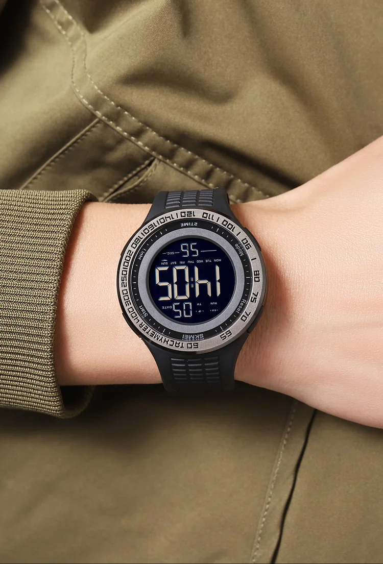 SKMEI Casual 3Bar Waterproof Digital Wristwatches Outdoor Sports Electronics Watch For Men Women Military Watches Reloj Hombre