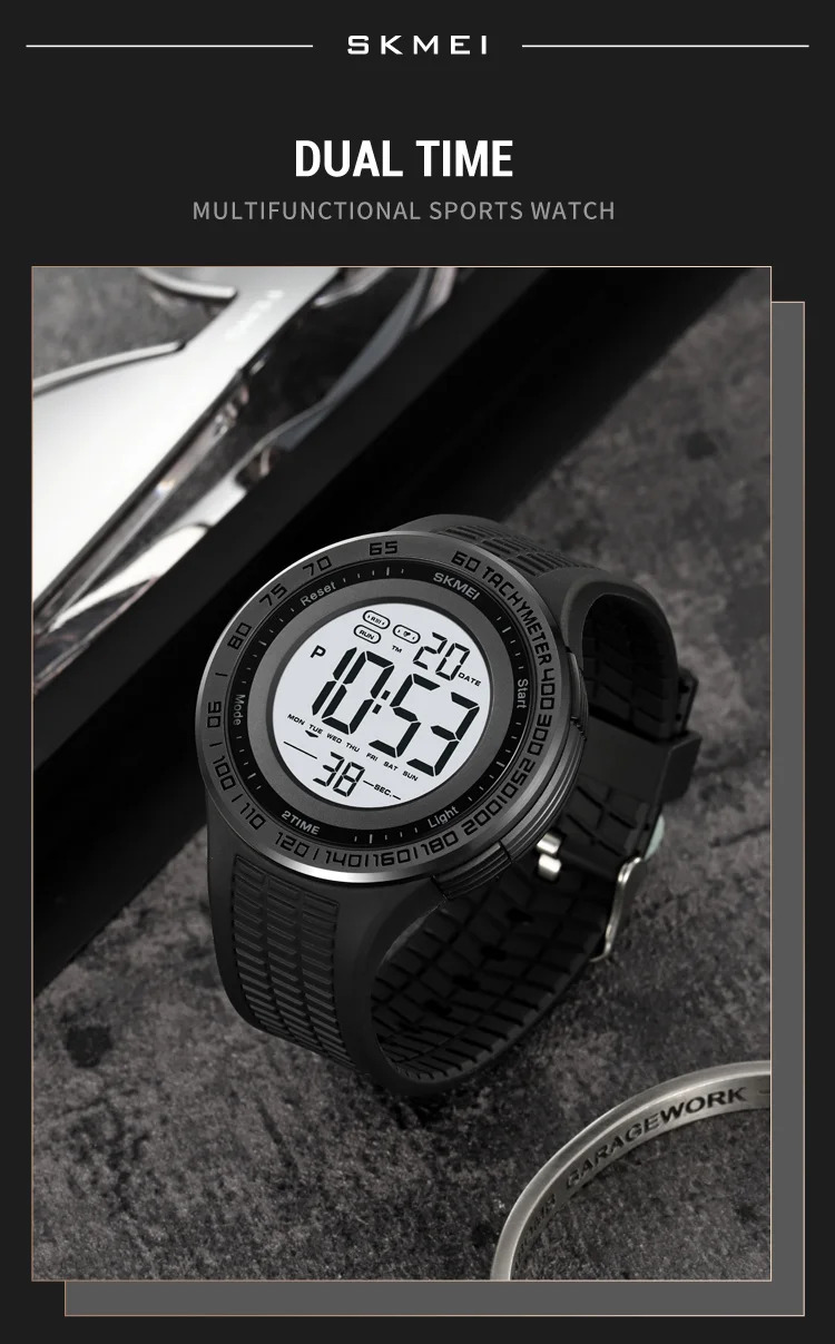 SKMEI Casual 3Bar Waterproof Digital Wristwatches Outdoor Sports Electronics Watch For Men Women Military Watches Reloj Hombre