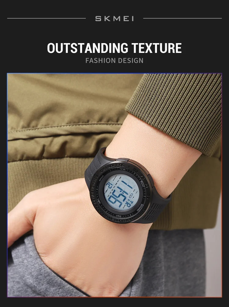 SKMEI Casual 3Bar Waterproof Digital Wristwatches Outdoor Sports Electronics Watch For Men Women Military Watches Reloj Hombre