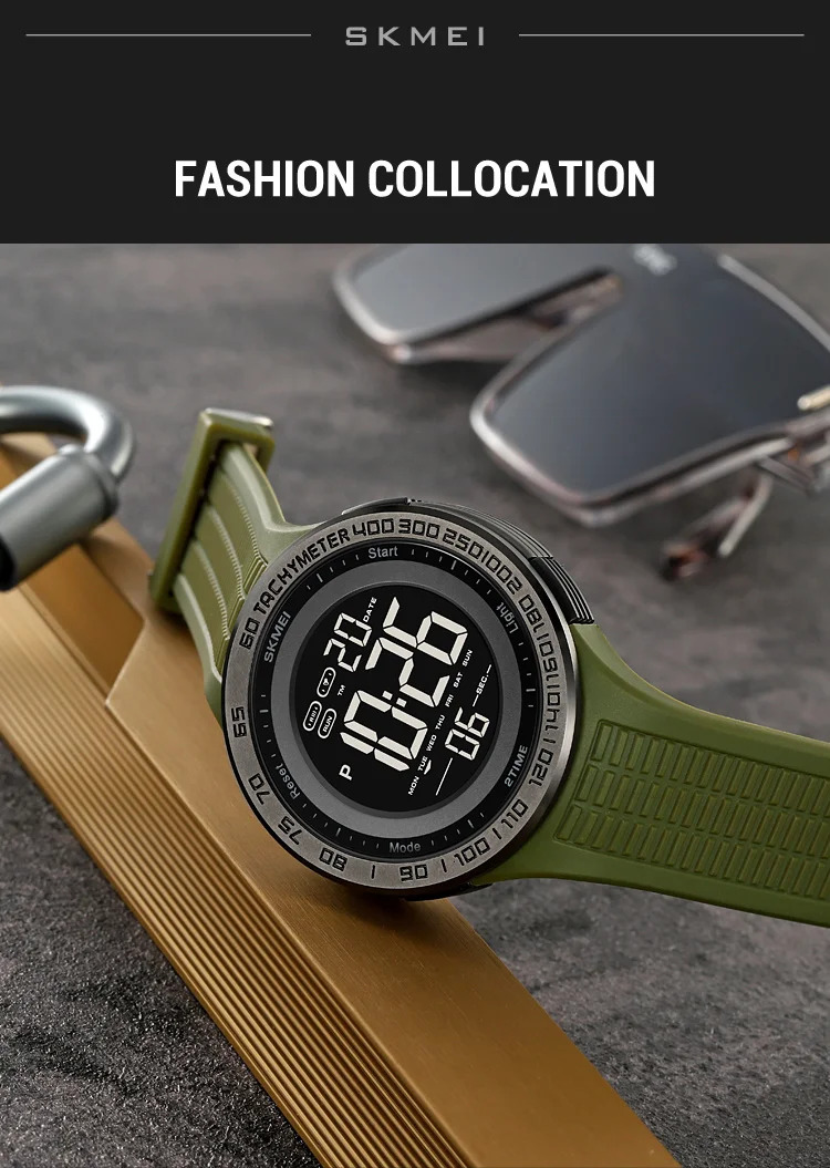 SKMEI Casual 3Bar Waterproof Digital Wristwatches Outdoor Sports Electronics Watch For Men Women Military Watches Reloj Hombre