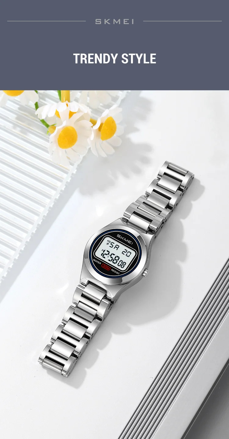 SKMEI Women Top Brands Luxury Watches Ladies Waterproof Electronics Watch Small Dial Elegant Digital Wristwatch Relogio Feminino
