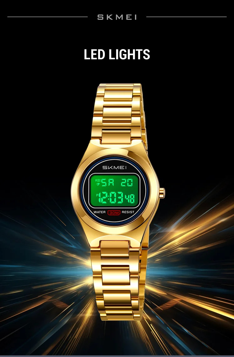 SKMEI Women Top Brands Luxury Watches Ladies Waterproof Electronics Watch Small Dial Elegant Digital Wristwatch Relogio Feminino
