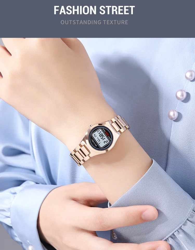 SKMEI Women Top Brands Luxury Watches Ladies Waterproof Electronics Watch Small Dial Elegant Digital Wristwatch Relogio Feminino
