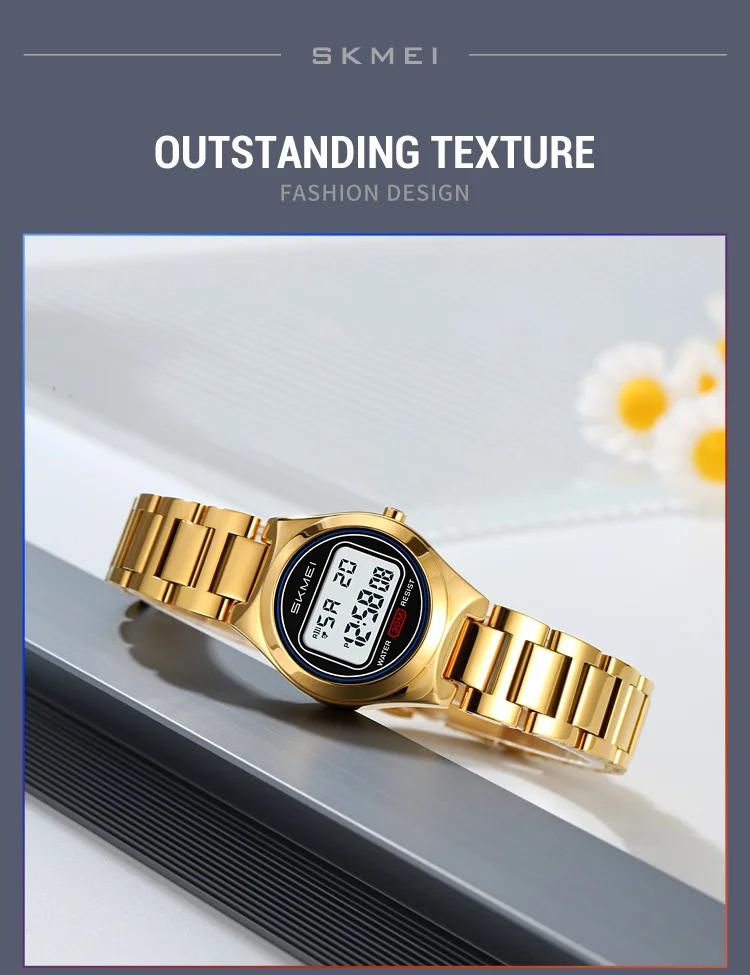 SKMEI Women Top Brands Luxury Watches Ladies Waterproof Electronics Watch Small Dial Elegant Digital Wristwatch Relogio Feminino