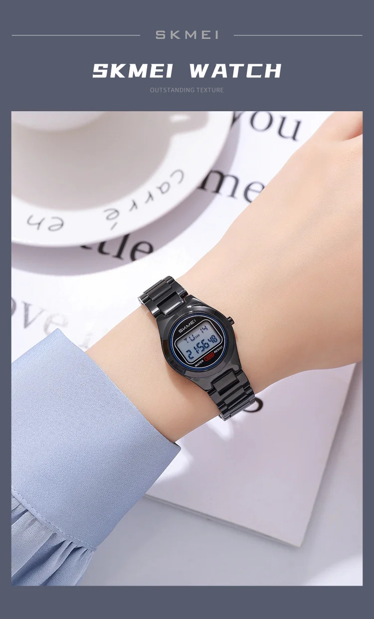 SKMEI Women Top Brands Luxury Watches Ladies Waterproof Electronics Watch Small Dial Elegant Digital Wristwatch Relogio Feminino