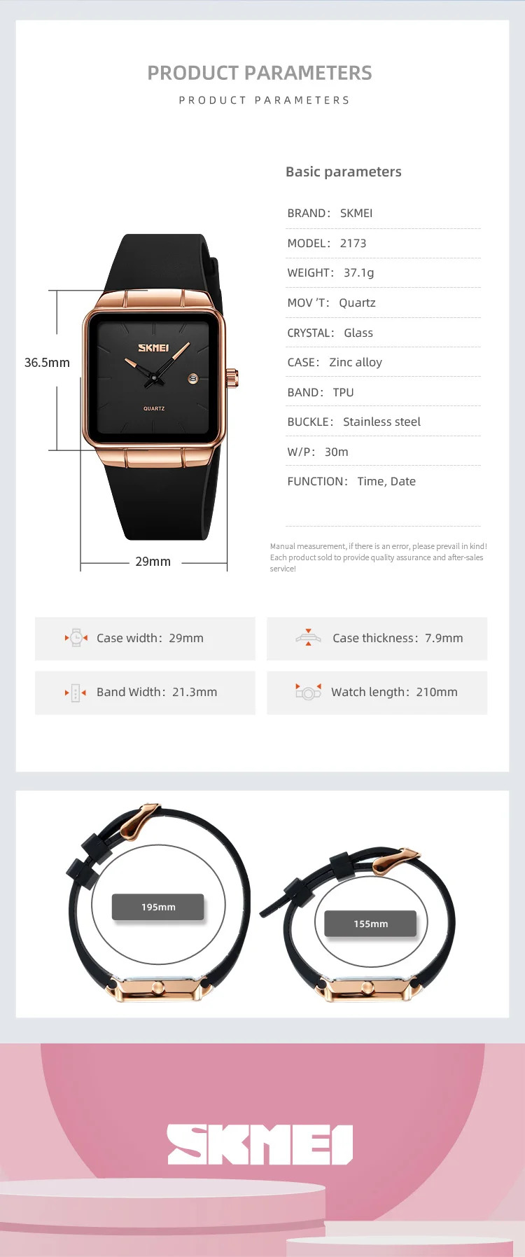 SKMEI Luxury Top Brands Women Elegant Quartz Watches Casual Simple Wristwatch Fashion Famale Waterproof Alarm Watch Reloj Mujer