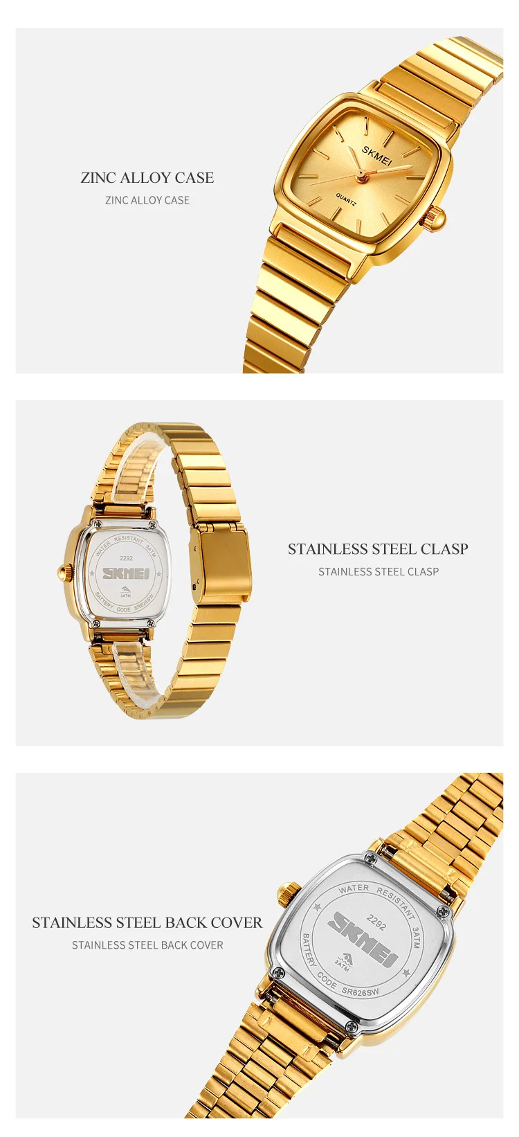 SKMEI Elegance Business Luxury Full Steel Watches For Women Female Quartz Wristwatches Ladies Waterproof Watch Relogio Feminino
