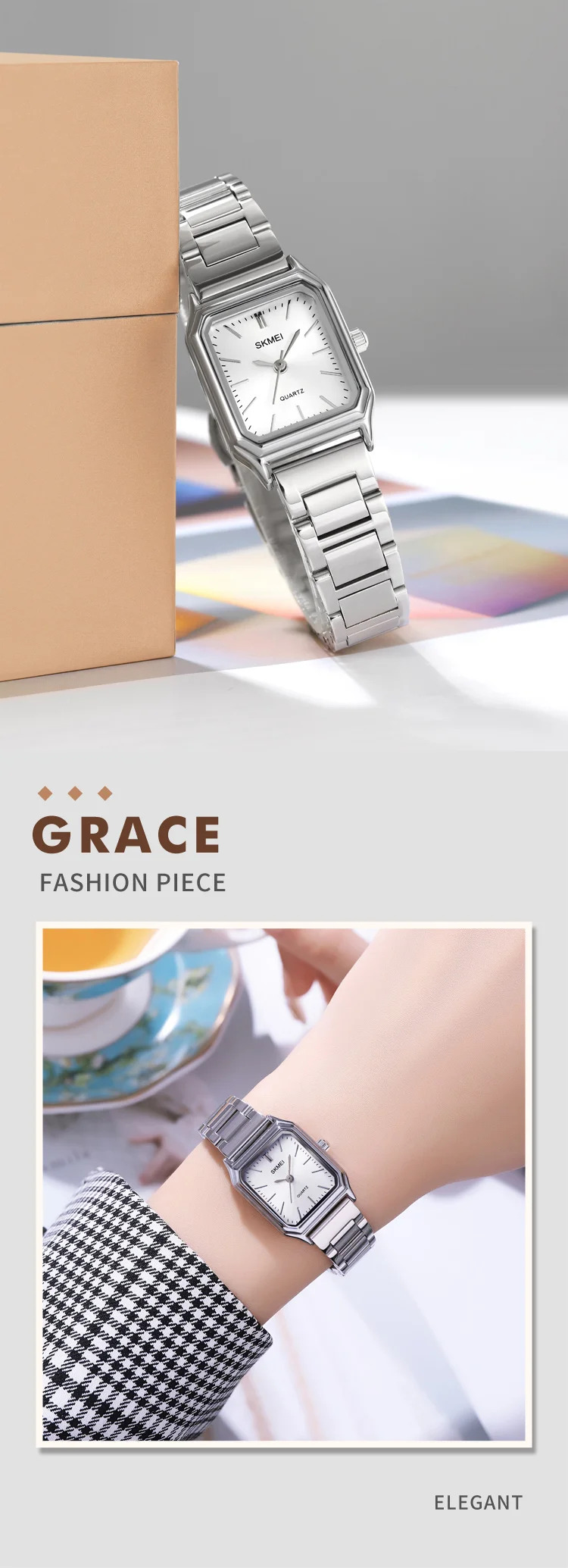 SKMEI Female Fashion Small Dial Watches For Women Elegance Business Quartz Wristwatches Ladies Waterproof Watch Relogio Feminino