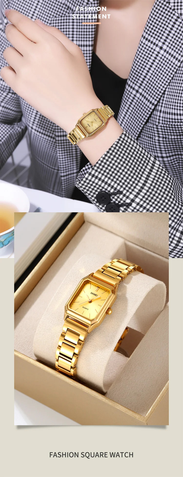 SKMEI Female Fashion Small Dial Watches For Women Elegance Business Quartz Wristwatches Ladies Waterproof Watch Relogio Feminino