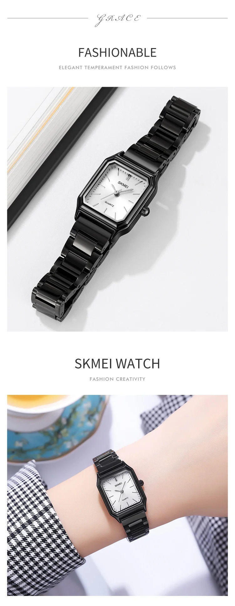SKMEI Female Fashion Small Dial Watches For Women Elegance Business Quartz Wristwatches Ladies Waterproof Watch Relogio Feminino