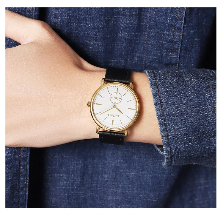 SKMEI Large Dial Simple Quartz Movement Watches For Men Women Waterproof Time Wristwatches Fashion Business Watch Reloj Hombre