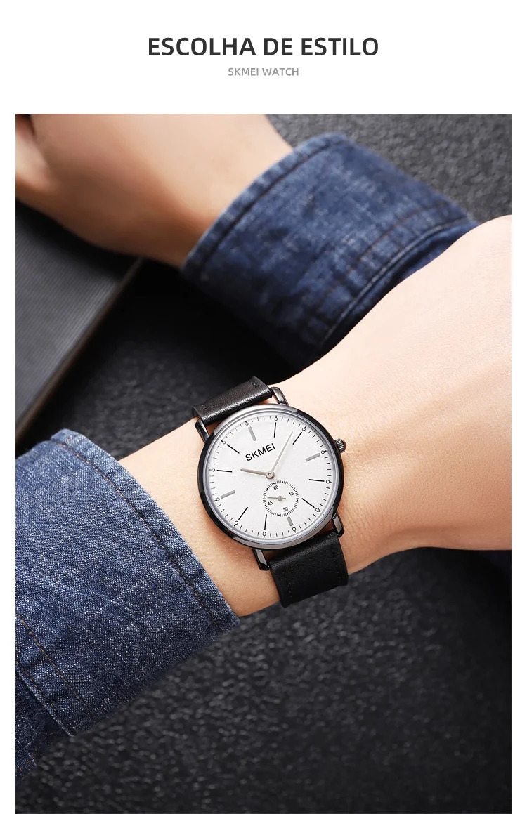 SKMEI Large Dial Simple Quartz Movement Watches For Men Women Waterproof Time Wristwatches Fashion Business Watch Reloj Hombre
