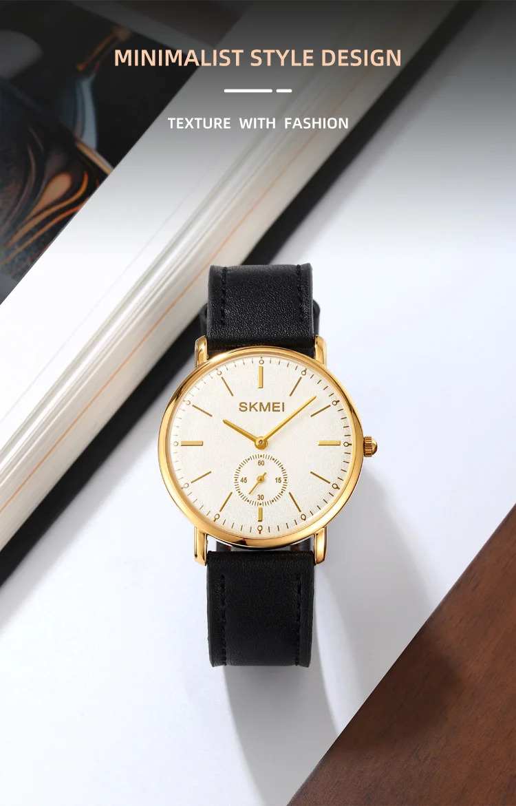 SKMEI Large Dial Simple Quartz Movement Watches For Men Women Waterproof Time Wristwatches Fashion Business Watch Reloj Hombre