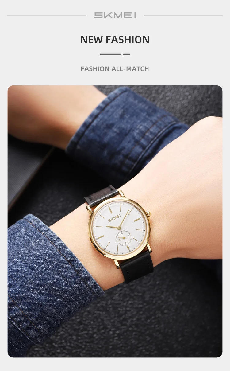 SKMEI Large Dial Simple Quartz Movement Watches For Men Women Waterproof Time Wristwatches Fashion Business Watch Reloj Hombre