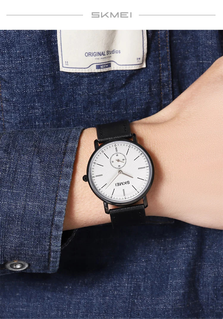 SKMEI Large Dial Simple Quartz Movement Watches For Men Women Waterproof Time Wristwatches Fashion Business Watch Reloj Hombre