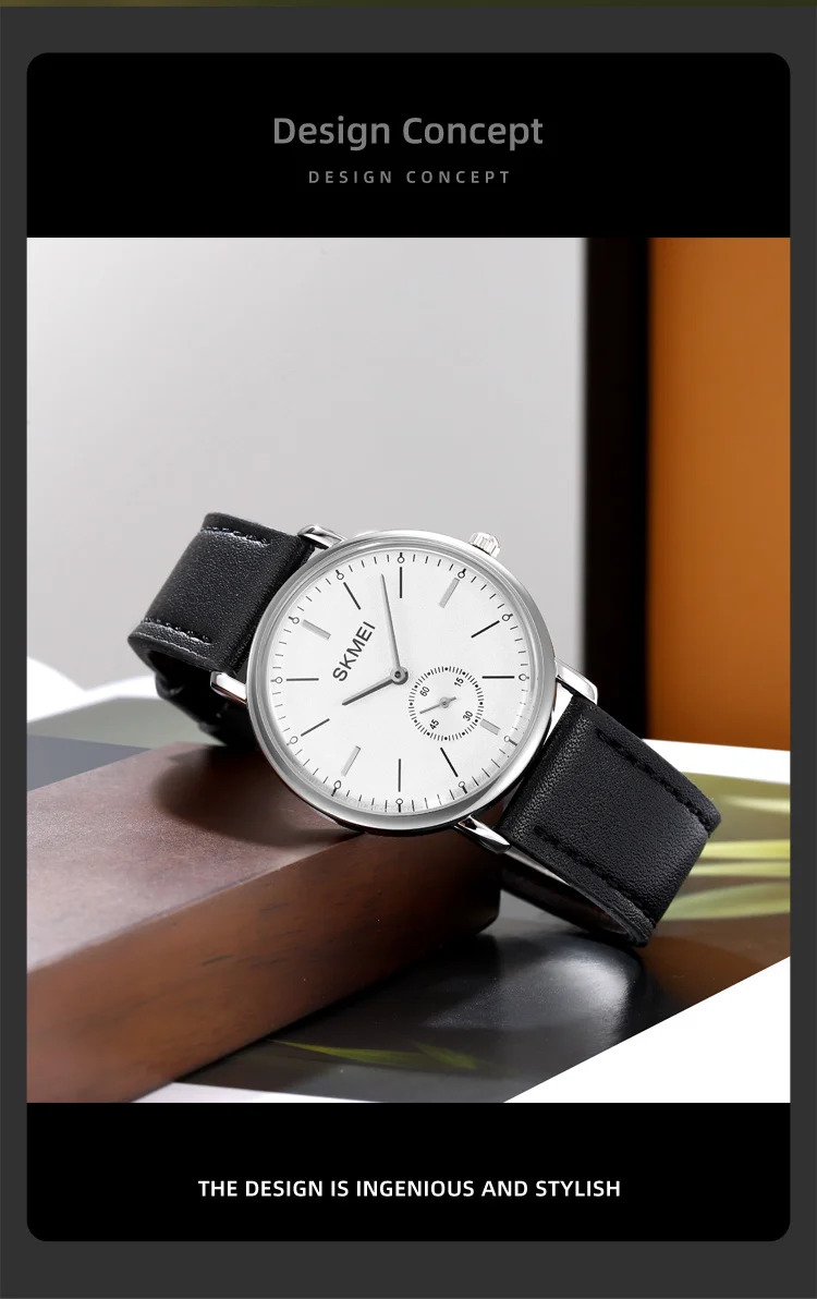 SKMEI Large Dial Simple Quartz Movement Watches For Men Women Waterproof Time Wristwatches Fashion Business Watch Reloj Hombre