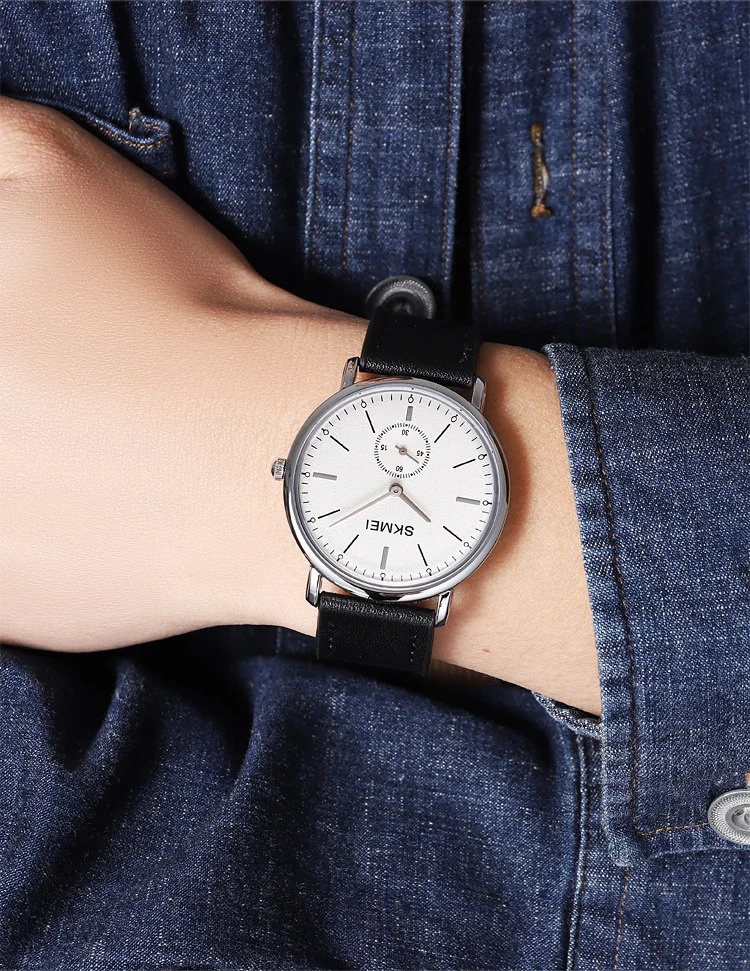 SKMEI Large Dial Simple Quartz Movement Watches For Men Women Waterproof Time Wristwatches Fashion Business Watch Reloj Hombre