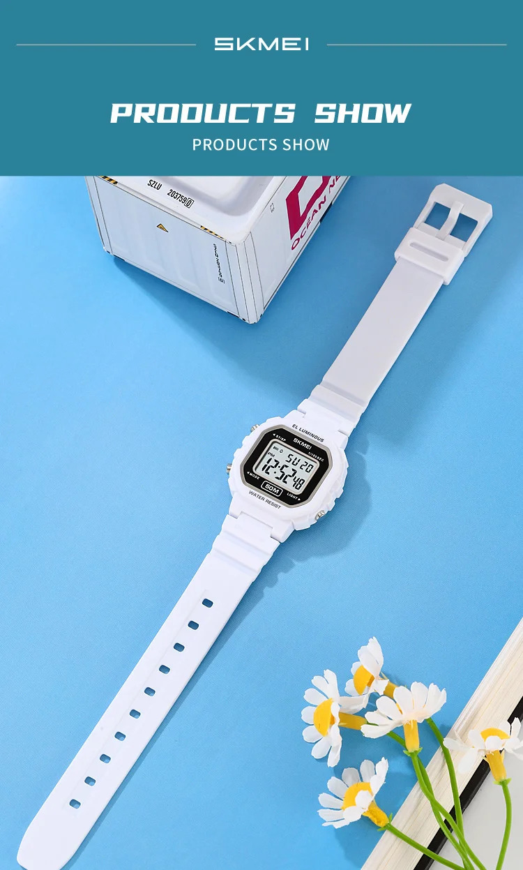 SKMEI Sport Freshness Vitality Watch For Men Women Students Chrono Casual Waterproof Digital Wristwatch Count Down Alarm Watches