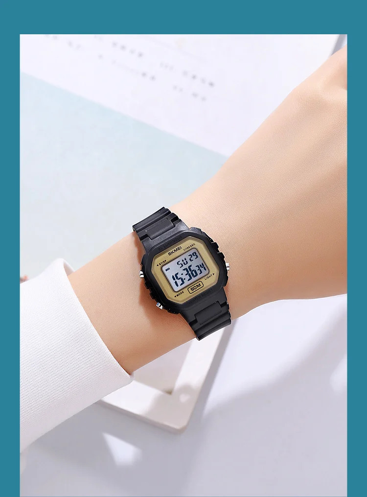 SKMEI Sport Freshness Vitality Watch For Men Women Students Chrono Casual Waterproof Digital Wristwatch Count Down Alarm Watches