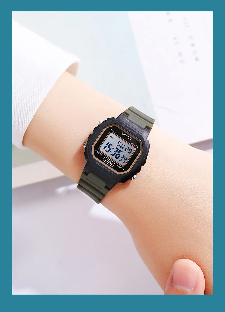 SKMEI Sport Freshness Vitality Watch For Men Women Students Chrono Casual Waterproof Digital Wristwatch Count Down Alarm Watches