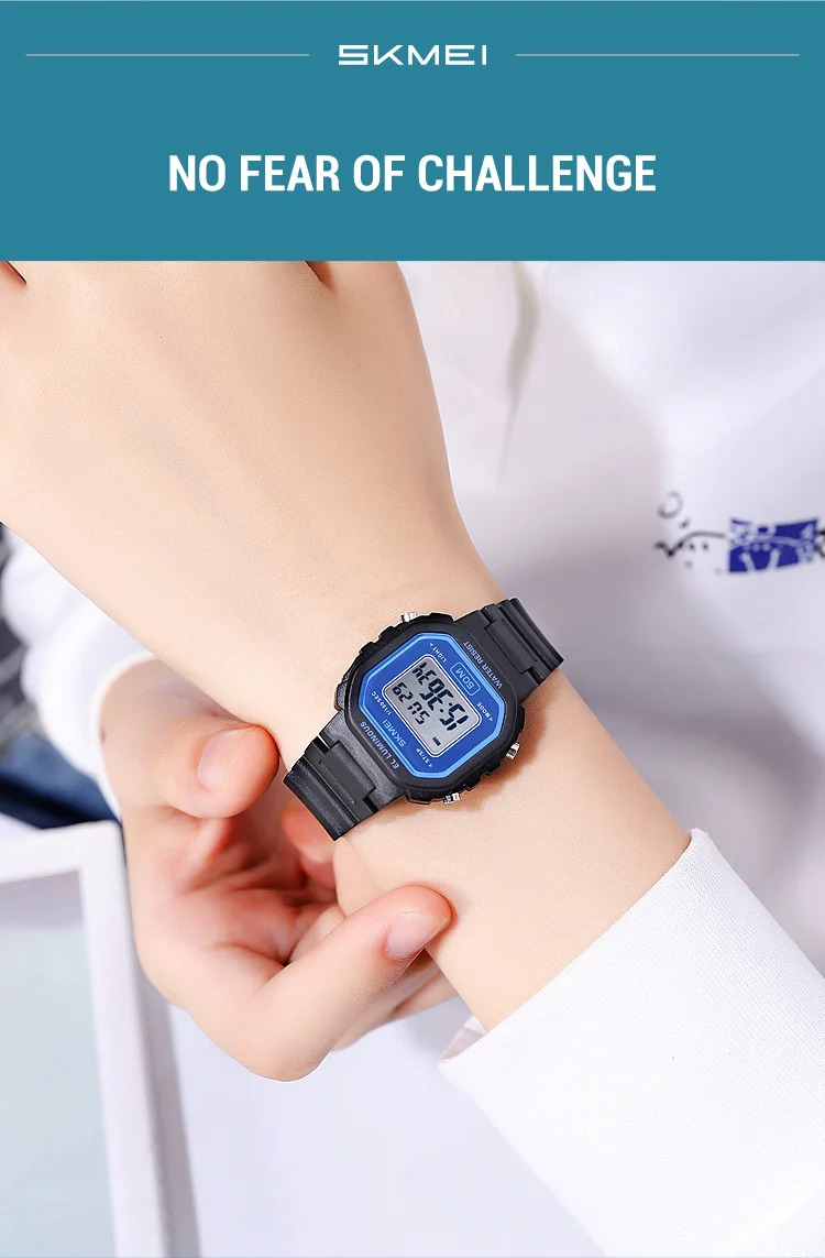 SKMEI Sport Freshness Vitality Watch For Men Women Students Chrono Casual Waterproof Digital Wristwatch Count Down Alarm Watches